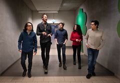 Institutionen för datavetenskap och Umeå Energi samarbetar i ett AI-projekt. Från vänster: Juan Carlos Nieves Sanchez, Måns Kjellander, Andreas Brännström, Rachele Carli och Esteban Guerrero Rosero.