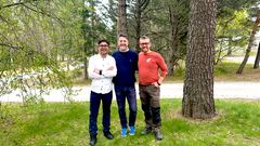 De tre forskarna bakom studien, från vänster Shah Hussain, Olivier Keech och Clément Boussardon.