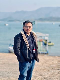 Man standing on beach