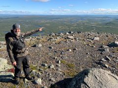 Per Stenberg at the site of the air-filter station outside Kiruna in northern Sweden.