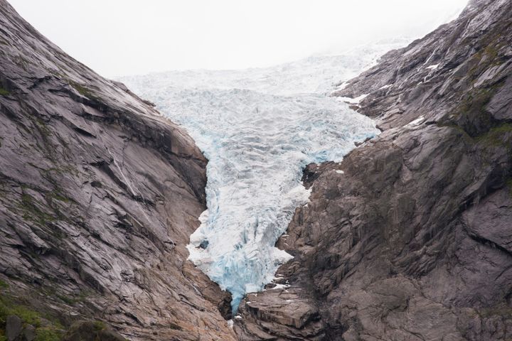 Image of mountain sides and glacier