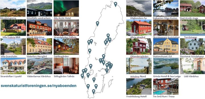 Svenska Turistföreningen utökar med 24 nya boenden
