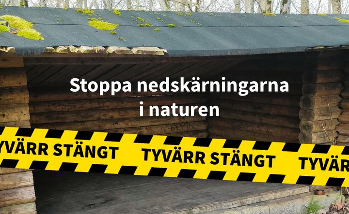 Bild från STFs upprop "Stoppa nedskärningarna i naturen" som gav 60 000 underskrifter
