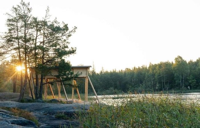 ArkNat vindskydd Vandraren längst signaturled södra Tjustleden