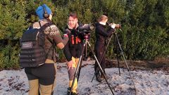 Niclas Lignell och Ida Hansson blir intervjuade under EuroBirdwatch23.