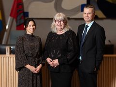 de tre personerna i kommunfullmäktiges presidium