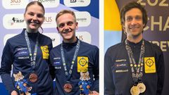 Sverige fick en drömstart på skytte-EM med tre medaljer första dagen