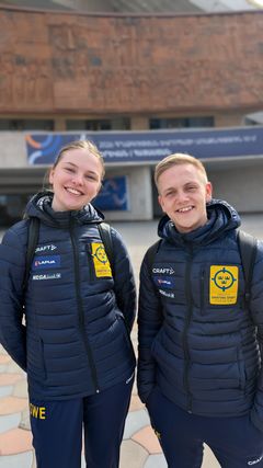 Victor Lindgren och Amanda Karlsson sköt hem bronset i mixed teams