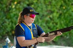 Victoria Larsson under världscupen i Lotano, där hon vann silver