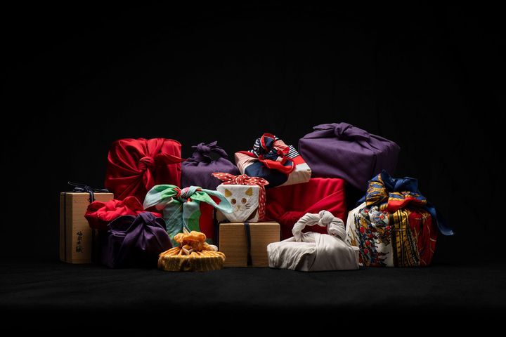 Furoshiki paket i Ateljé Asien på Östasiatiska museet.