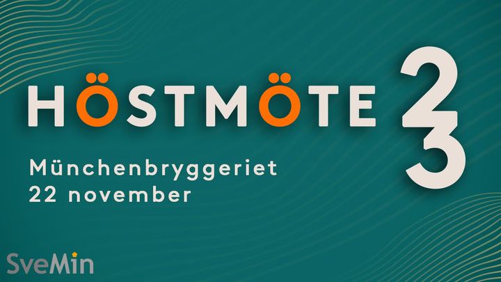 Onsdag 22 november, Svemins Höstmöte 2023.