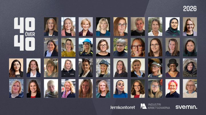 40 över 40 – en lista som lyfter yrkesskickliga och erfarna kvinnor i gruv- och stålindustrin.