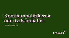 Kommunpolitikerna om civilsamhället - Demoskop 2024