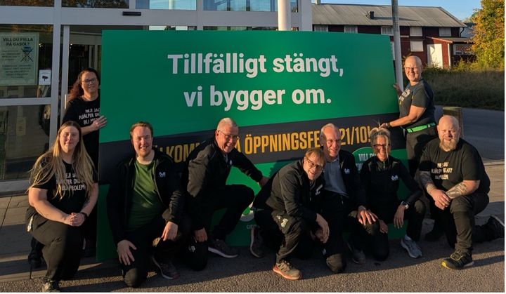Team Öland. Övre raden från vänster: Sara, Maggan. Nedre raden: Wilma, Hampus, Dala, Göran, Nils, Malin, Jens.