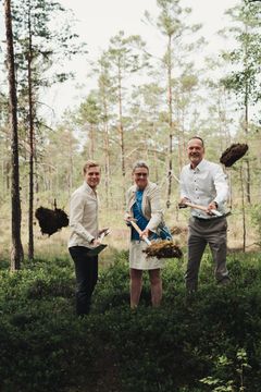 Robin Wallén, KSO Vetlanda kommun, Brittis Benzler, landshövding Jönköpings län och Joakim Henriksson, avgående VD OBOS Sverige