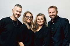 Markus Kylén, utvecklingsansvarig BNT; Karin Bäckmark, VD BNT; Marielle Ragnarsson Dückhow, prouktionschef BNT; Anders Sundberg, VD och kreativ chef för Brand New Content-gruppen.