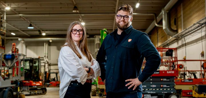 Lisa Toresson, styrelseordförande och Karl-Oskar Engström, vd HLL Hyreslandslaget. Foto: Oscar Tannerstad