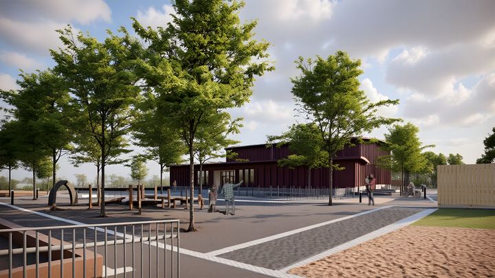 Ny%20idrottshall%20med%20moderna%20lekredskap%20och%20gr%F6na%20tr%E4d%20i%20n%E4rmilj%F6n.