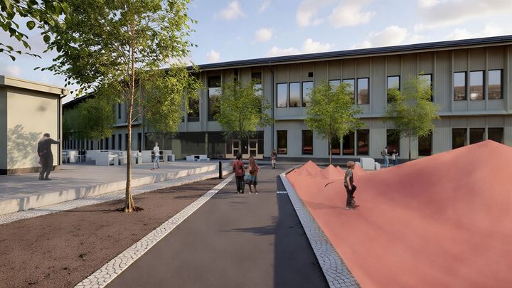 Alt-text%3A%20Illustration%20av%20huvudbyggnaden%20och%20entr%E9n%20till%20nya%20Solfagraskolan%20med%20moderna%20arkitektoniska%20element%2C%20tr%E4d%20och%20en%20lekplats%20i%20f%F6rgrunden.