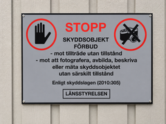 Skylt för skyddsobjekt