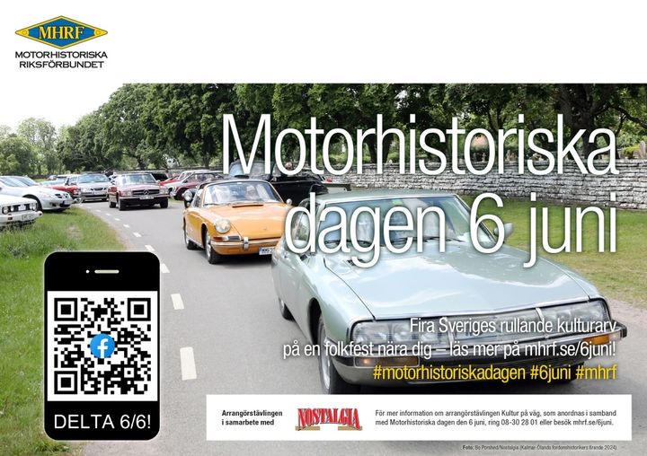 Motorhistoriska dagen firas över hela landet den 6 juni.