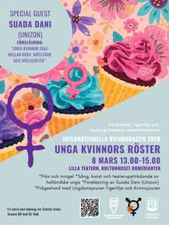 Affisch på evenemanget Unga kvinnors röster