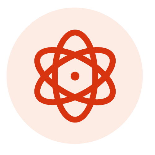 Illustration av en atom