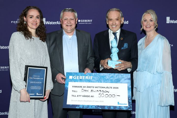 Anna Nilsdotter, Ronnie Persson, Jan Eliasson och Petra Nilsson på galan "En kväll för Tanzania".