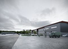 Visualisering av de planerade byggnaderna.