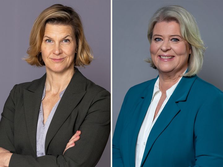 Bildcollage med porträtt på Nina Larsson och Camilla Waltersson Grönvall