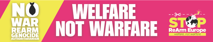 Svenska Freds åker till Bryssel för att protestera under parollen Welfare not Warfare