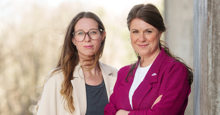 Svenska Freds generalsekreterare Karin Wall Härdfeldt och ordförande Kerstin Bergeå.
