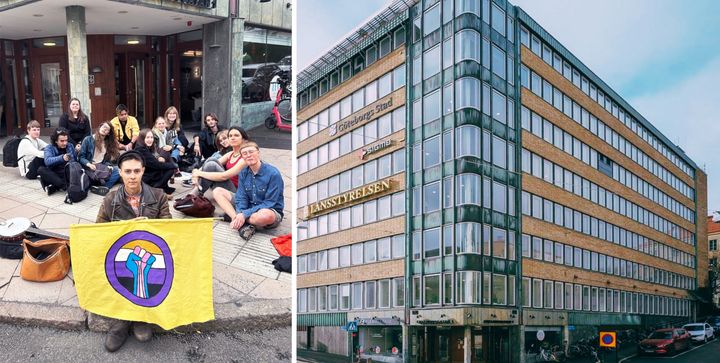 Sittstrejk framför Könsidentitetsmottagningen i Göteborg, som inleddes i augusti.