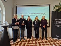Kranvattentävlingens jury. Gunilla Hultren Karell (juryordförande), Pär Strömberg, Sara Bagge, Thilda Häll och Solveig Sommarström (kvalitetsansvarig).
