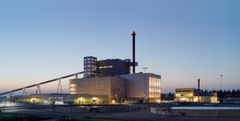 Bioeldat kraftvärmeverk på Sobacken, Borås.