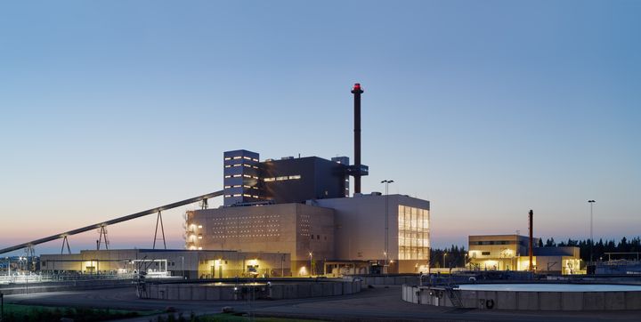Bioeldat kraftvärmeverk på Sobacken, Borås.