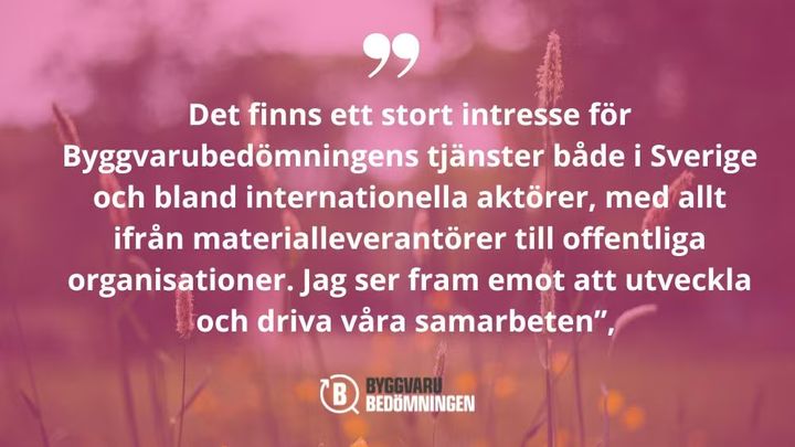 Citat Anna Vikström, chef avdelningen Forskning och Utveckling på Byggvarubedömningen
