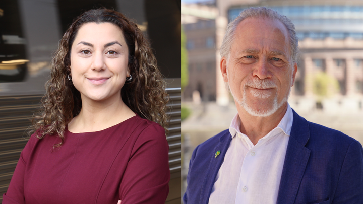Aylin Nouri (S) och Daniel Helldén (MP)