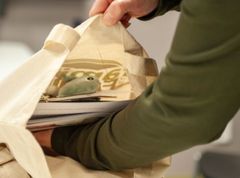 Babykassen innehåller gåvor och information till familjen.