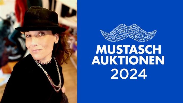Catrine Näsmark, konstär som skänkt ett av objekten i Mustaschauktionen 2024.