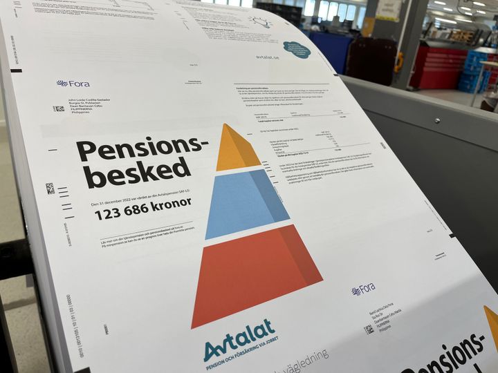 Årsbesked om tjänstepension Avtalspension SAF-LO