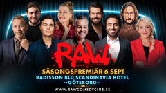 Göteborgs roligaste höst väntar när RAW Comedy Club återvänder till Radisson Blu Scandinavia Hotel
