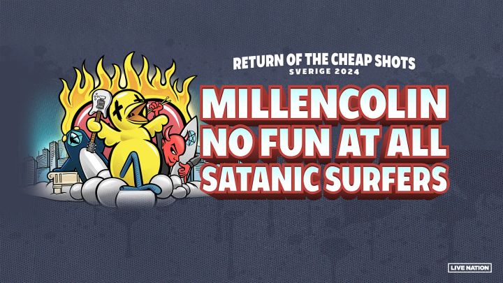Turnén Return och the Cheap shots med Millencolin, No Fun at All, Satanic Surfers spelar på Helsingborg Arena 13 april