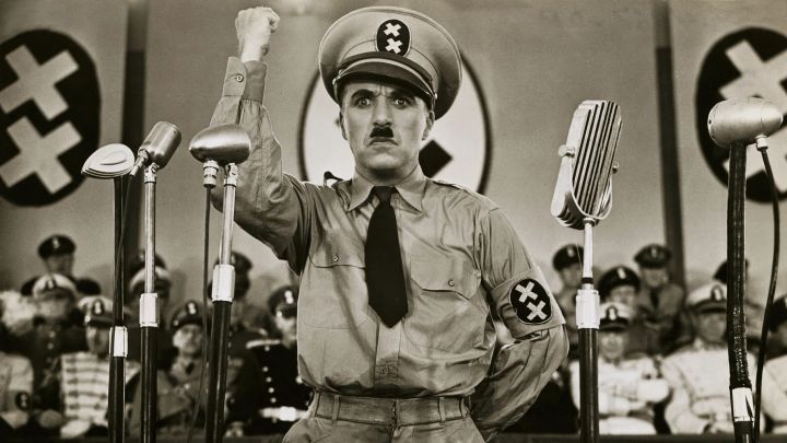Charlie Chaplin i filmen "Diktatorn".