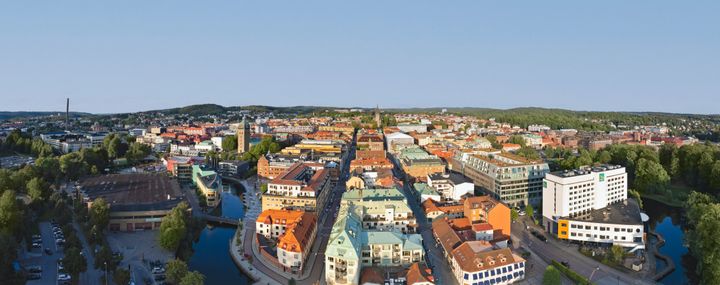 Vy över centrala Borås