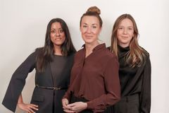 Tina Berglund, Lina Winqvist och Emelie Myrberg