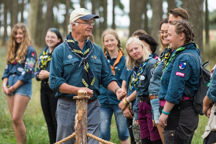 H.M. Konung Carl XVI Gustaf besöker Jamboree17. Sommaren 2026 återvänder han till jättelägret Jambroee26.