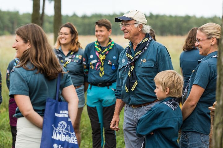 Foto: Thomas Frostberg/Scouterna. Kungen i en ny intervju om scoutings betydelse för barn och unga.
