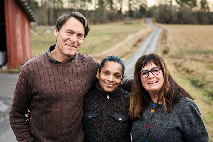 Thomas Björklund, VD Warbro Kvarn tillsammans med Jessie Sommarström och Kerstin Fredlund.