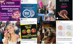 Bilderna visar reklam som fortsätter att nå ut till minderåriga i sociala medier